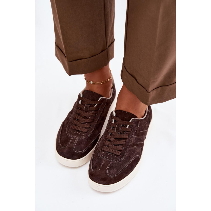 Sneakersy z velúru Vinceza 95400 Čokoládové