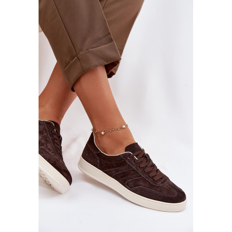 Sneakersy z velúru Vinceza 95400 Čokoládové