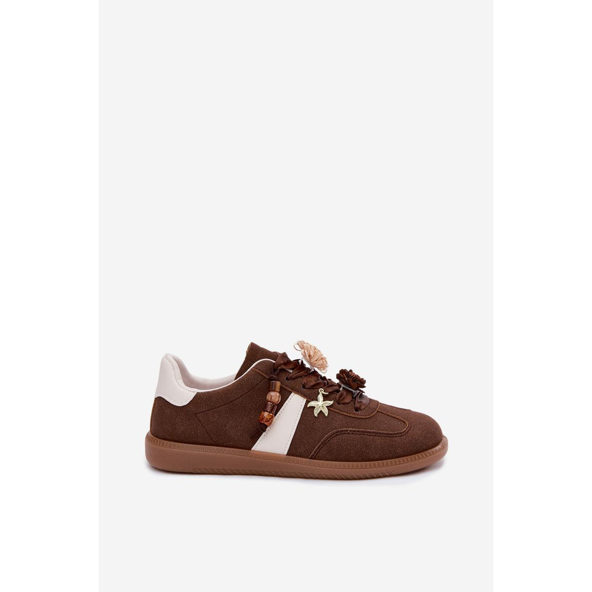 Dámske Tenisky S Ozdobami Čokoládové Lelora - Odtiene hnedej a béžovej