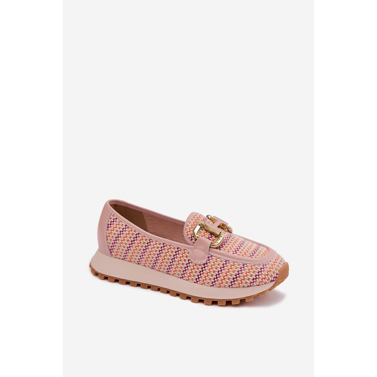 Slip On Tenisky so Zlato Detalom GOE TT2N4081 Ružové