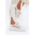 Dámske tenisky s čipkou na platforme Lee Cooper LCW-26-44-4480 Biele - Biela