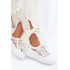 Dámske tenisky s čipkou na platforme Lee Cooper LCW-26-44-4480 Biele - Biela