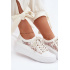 Dámske tenisky s čipkou na platforme Lee Cooper LCW-26-44-4480 Biele - Biela