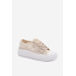 Dámske Tenisky S Čipkou Na Platforme Lee Cooper LCW-26-44-4481 Béžové - Béžová