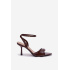 Dámske Sandále na Opätku z Eko Kože Čokoládové Sedira - Odtiene hnedej a béžovej