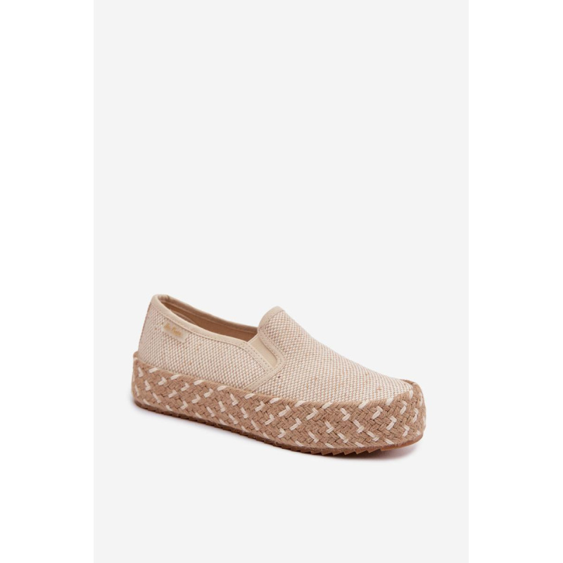 Dámske Espadrile Na Platforme S Pleteným Detailom Lee Cooper LCW-26-31-4332 Béžové