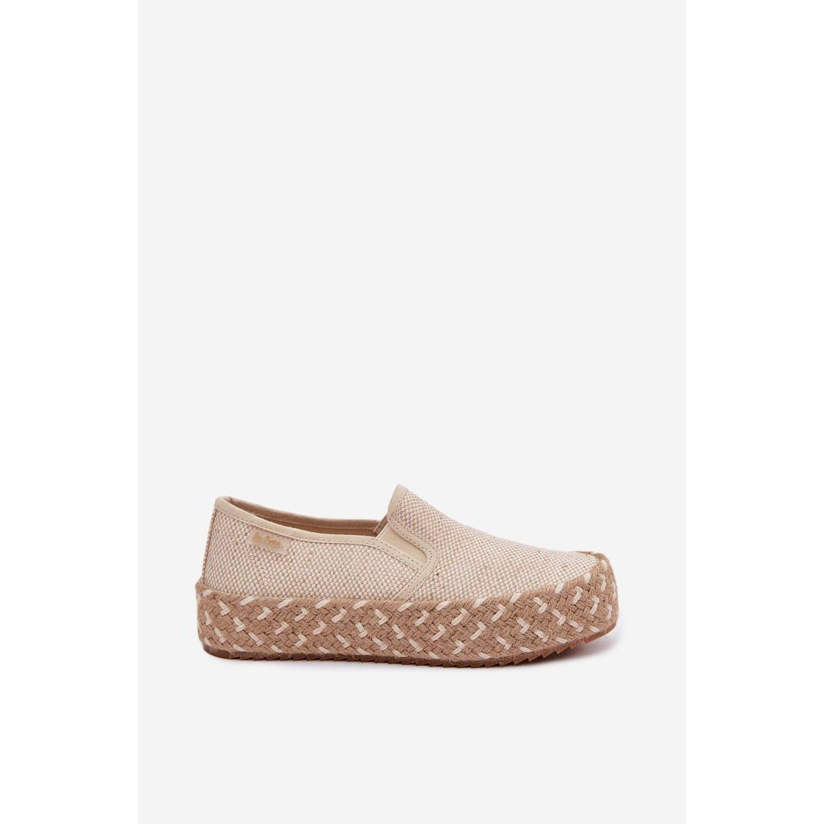 Dámske Espadrile Na Platforme S Pleteným Detailom Lee Cooper LCW-26-31-4332 Béžové
