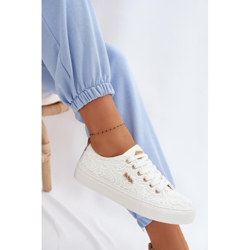 Dámske Tenisky S Čipkou Lee Cooper LCW-26-02-4060 Biele