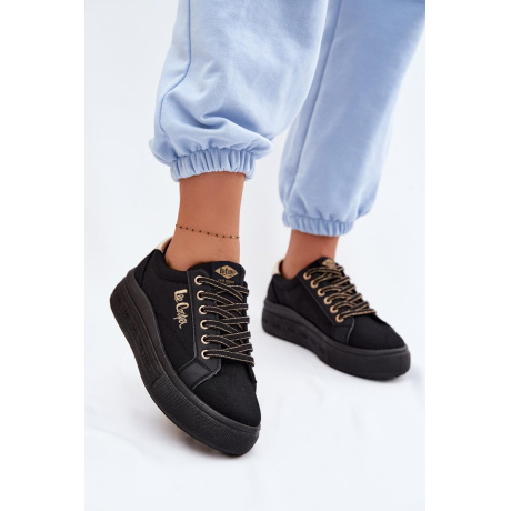 Dámske Tenisky na Platforme Lee Cooper LCW-26-44-4476 Čierne - Čierna