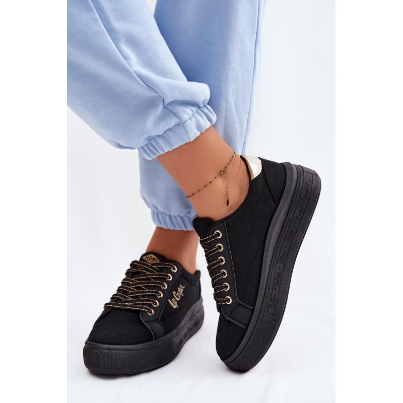 Dámske Tenisky na Platforme Lee Cooper LCW-26-44-4476 Čierne - Čierna