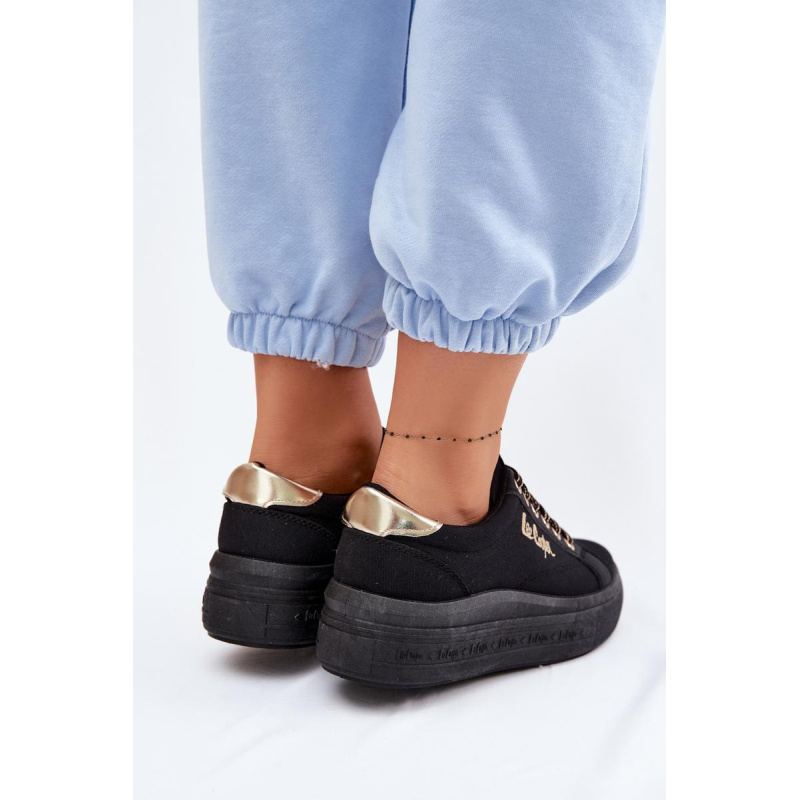 Dámske Tenisky na Platforme Lee Cooper LCW-26-44-4476 Čierne - Čierna