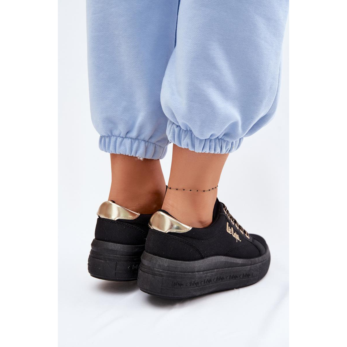 Dámske Tenisky na Platforme Lee Cooper LCW-26-44-4476 Čierne - Čierna