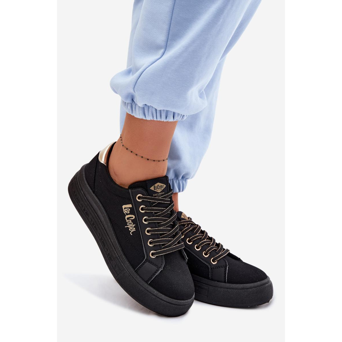 Dámske Tenisky na Platforme Lee Cooper LCW-26-44-4476 Čierne - Čierna
