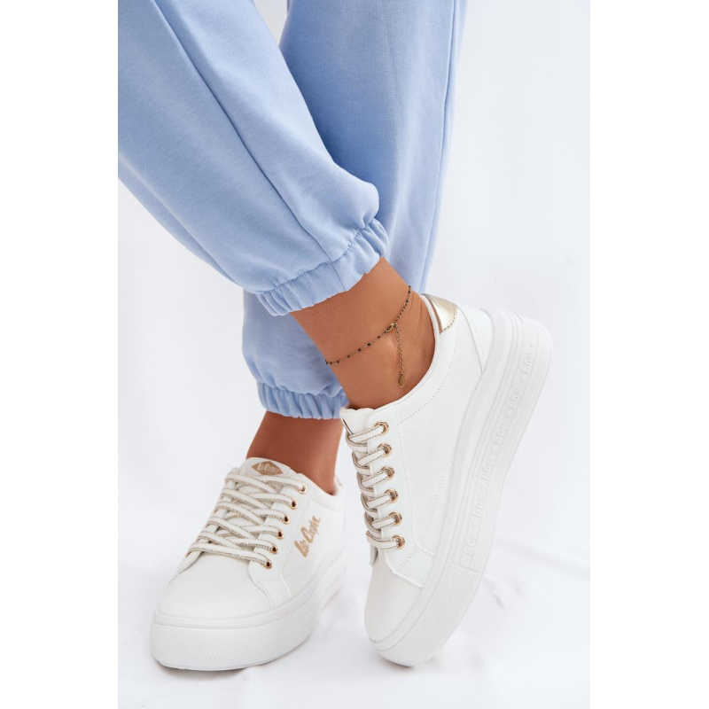 Dámske platformové tenisky Lee Cooper LCW-26-44-4478 Biele - Biela