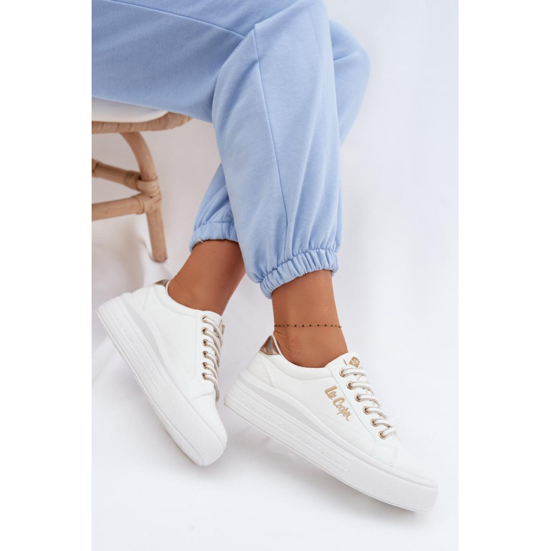 Dámske platformové tenisky Lee Cooper LCW-26-44-4478 Biele - Biela