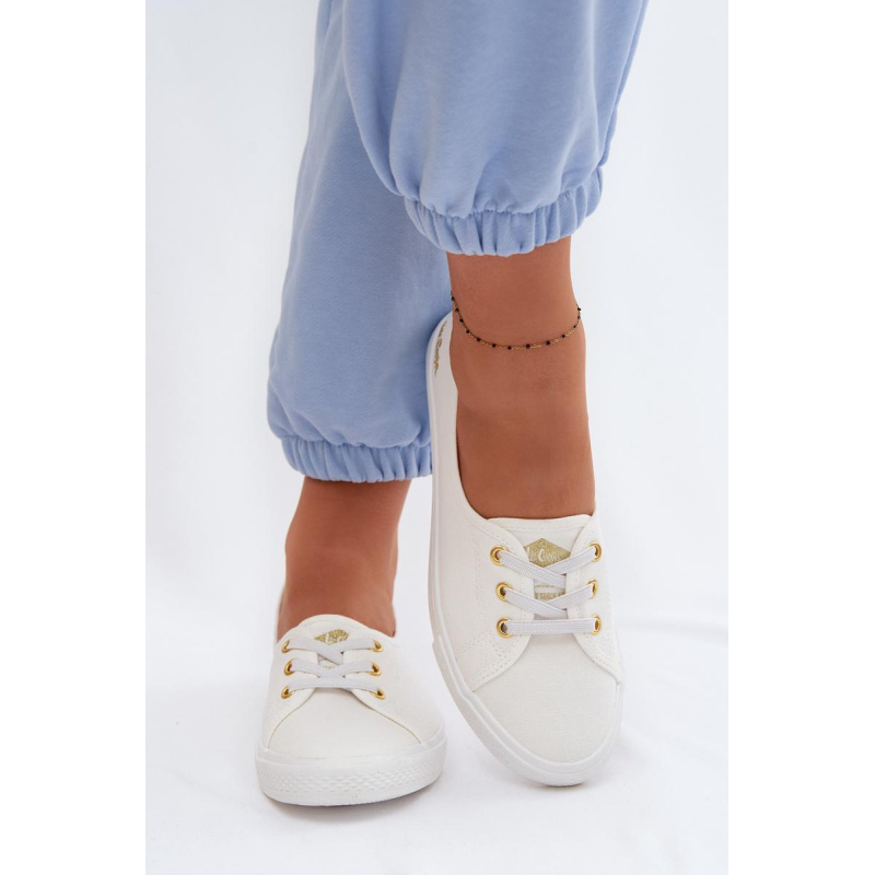 Dámske Tenisky Bielo Zlato Lee Cooper LCW-26-02-4043 - Biela