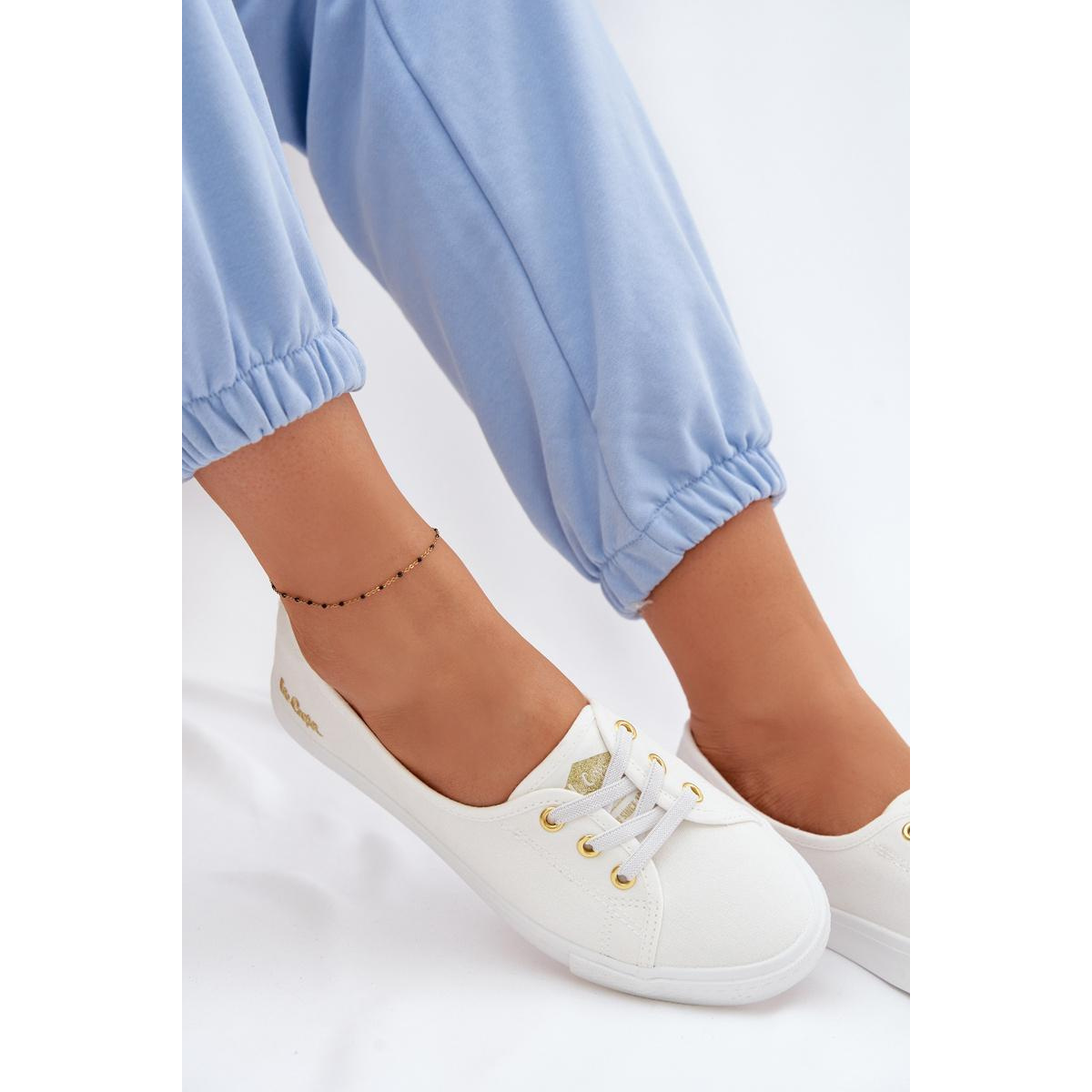 Dámske Tenisky Bielo Zlato Lee Cooper LCW-26-02-4043 - Biela