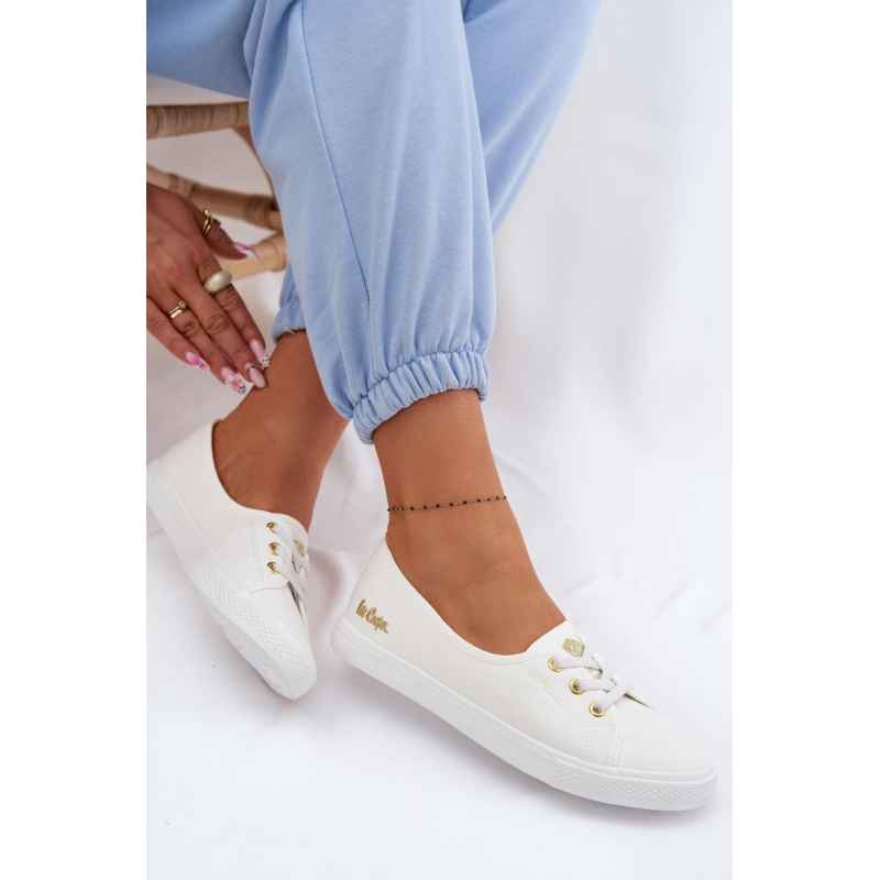 Dámske Tenisky Bielo Zlato Lee Cooper LCW-26-02-4043 - Biela