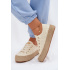 Čipkované tenisky Espadrilles na platforme Lee Cooper LCW-26-31-4328 Béžové - Béžová