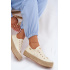 Čipkované tenisky Espadrilles na platforme Lee Cooper LCW-26-31-4328 Béžové - Béžová