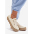Čipkované tenisky Espadrilles na platforme Lee Cooper LCW-26-31-4328 Béžové - Béžová