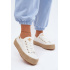 Čipkované tenisky Espadrilles na platforme Lee Cooper LCW-26-31-4326 Biele - Biela