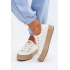 Čipkované tenisky Espadrilles na platforme Lee Cooper LCW-26-31-4326 Biele - Biela