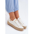 Čipkované tenisky Espadrilles na platforme Lee Cooper LCW-26-31-4326 Biele - Biela