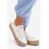 Čipkované tenisky Espadrilles na platforme Lee Cooper LCW-26-31-4326 Biele - Biela