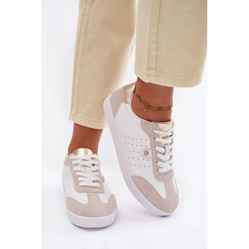 Dámske Tenisky Z Pravej Kože LR61-7091 Biele - Biela