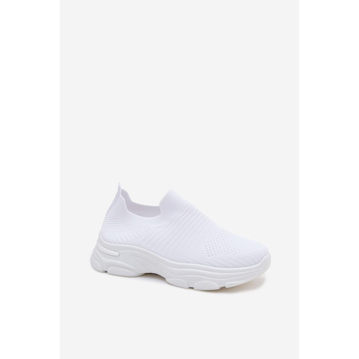 Materiálové Slip-On Dámske Športové Topánky Biele Floraine - Biela