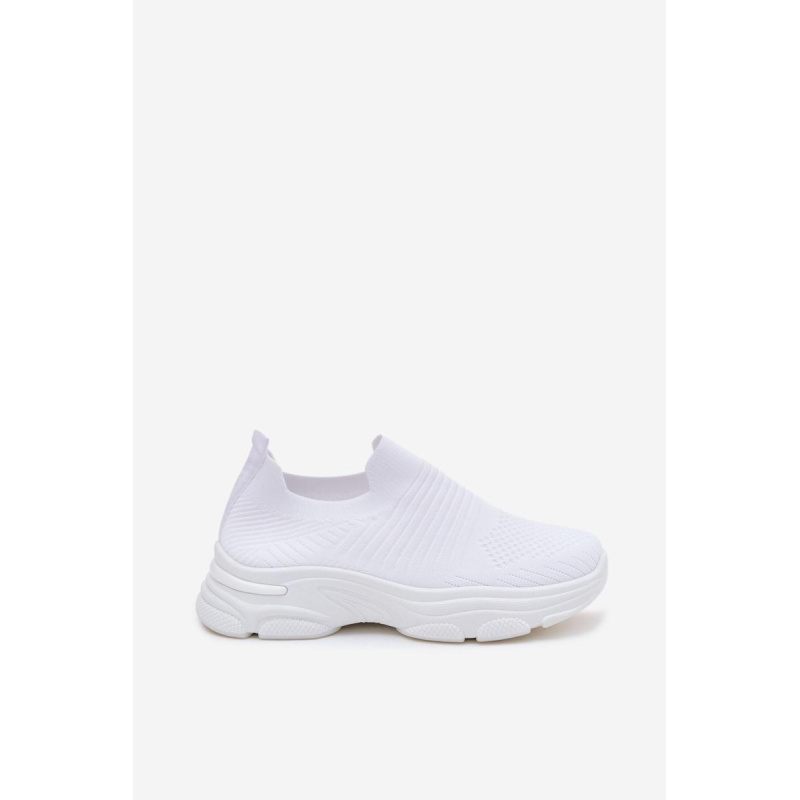 Materiálové Slip-On Dámske Športové Topánky Biele Floraine - Biela