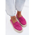 Vinceza Fuchsia mokasíny z prírodného semišu na platforme - Odtiene ružovej