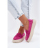 Vinceza Fuchsia mokasíny z prírodného semišu na platforme - Odtiene ružovej