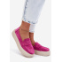 Vinceza Fuchsia mokasíny z prírodného semišu na platforme - Odtiene ružovej