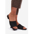 Materiálové Dámske Papuče S Ploché Päty Čierne Belissea - Čierna