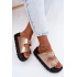 Dámske platformové sandále s prackami Lee Cooper LCW-26-35-4462L Zlaté