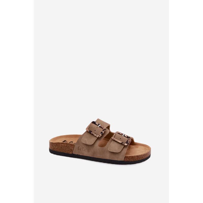 Dámske Papuče Khaki s Klipsami Lee Cooper LCW-26-35-4451L - Béžová
