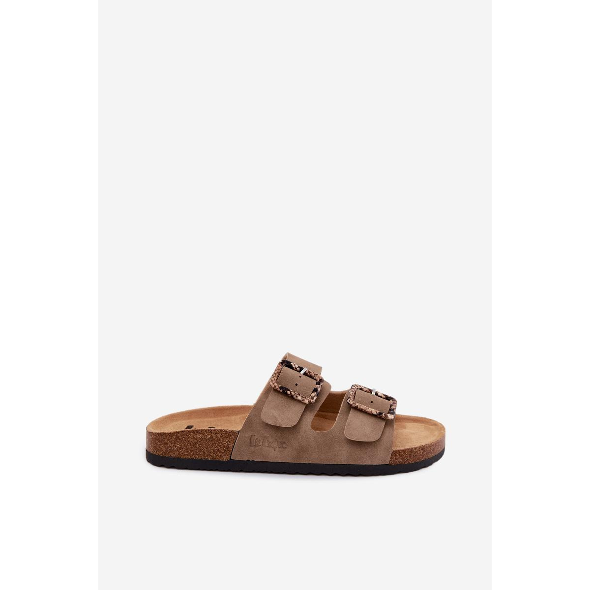 Dámske Papuče Khaki s Klipsami Lee Cooper LCW-26-35-4451L - Béžová