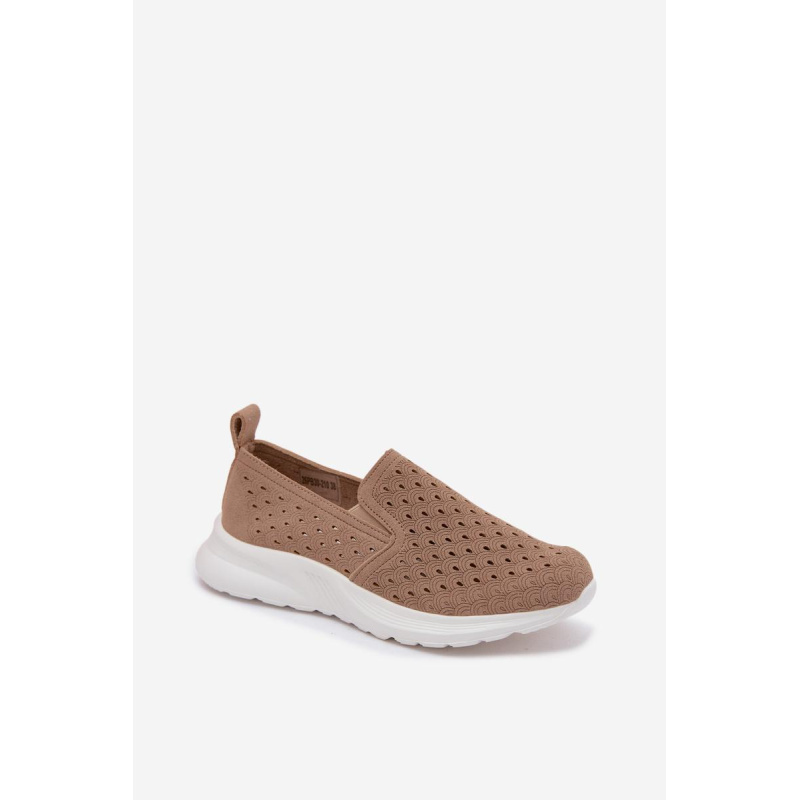 Dámske Slip-On Sietové Topánky Béžové Geressa - Béžová