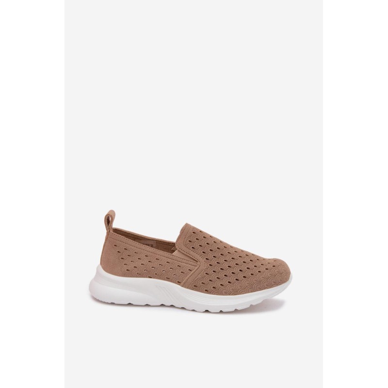 Dámske Slip-On Sietové Topánky Béžové Geressa - Béžová
