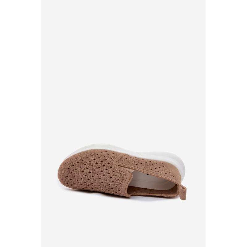 Dámske Slip-On Sietové Topánky Béžové Geressa - Béžová