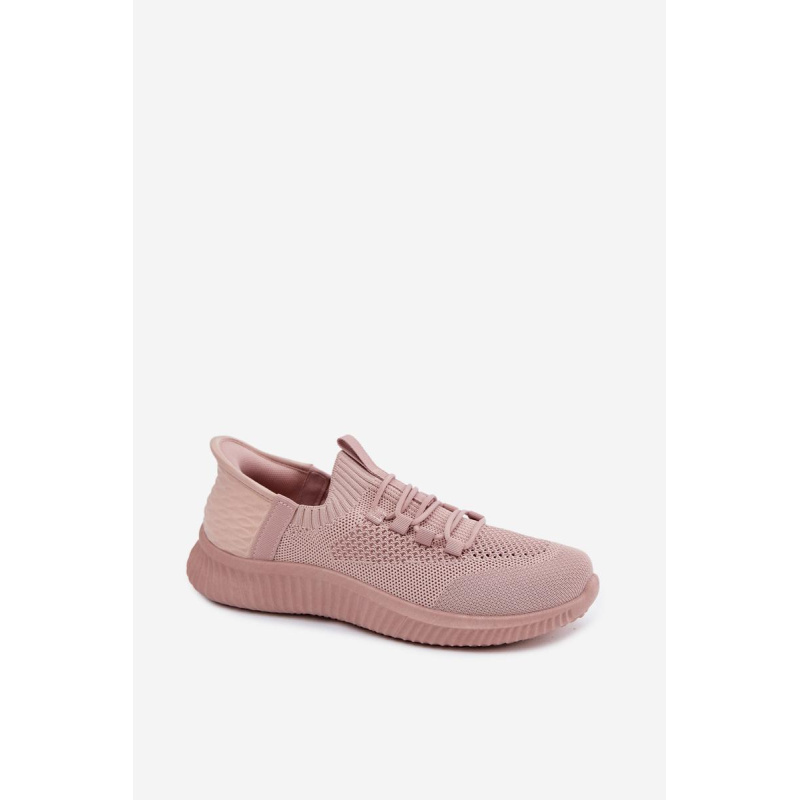 Materiálové Slip-On Dámske Športové Topánky Ružové Olive - Odtiene ružovej