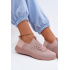Materiálové Slip-On Dámske Športové Topánky Ružové Olive - Odtiene ružovej