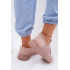 Materiálové Slip-On Dámske Športové Topánky Ružové Olive - Odtiene ružovej