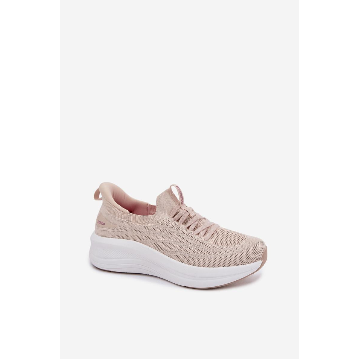 Materiálové Športové Topánky Dámske Slip-On Sneakers Kobbo 102425 Béžové - Béžová