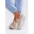 Materiálové Športové Topánky Dámske Slip-On Sneakers Kobbo 102425 Béžové - Béžová
