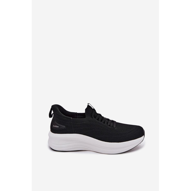 Materiálové Športové Topánky Dámske Slip-On Kobbo 102425 Čierne - Čierna