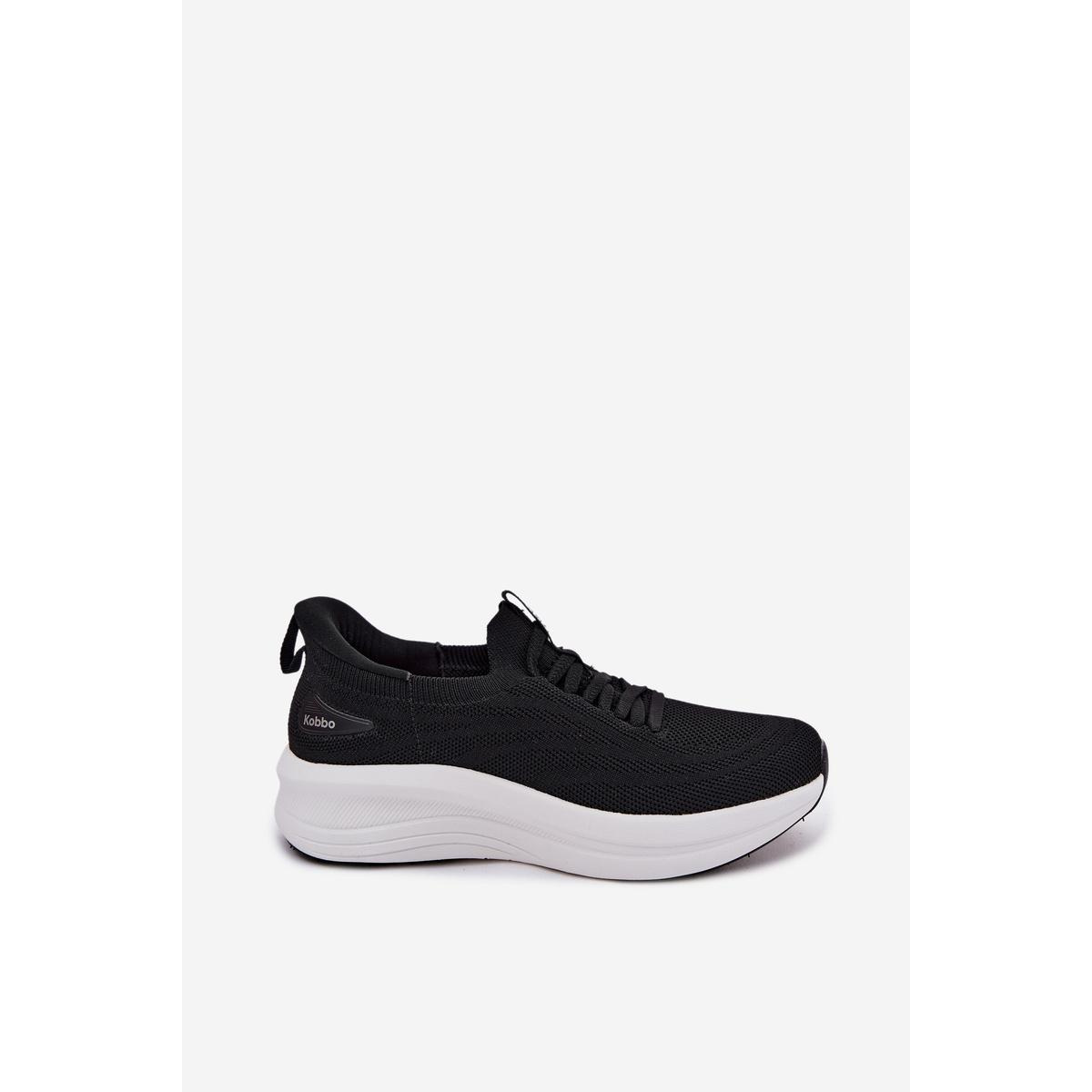 Materiálové Športové Topánky Dámske Slip-On Kobbo 102425 Čierne - Čierna