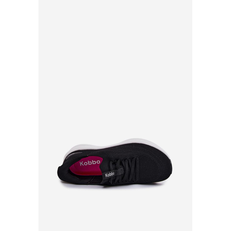 Materiálové Športové Topánky Dámske Slip-On Kobbo 102425 Čierne - Čierna
